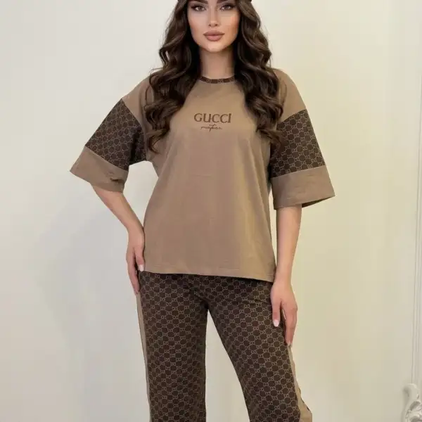 تیشرت و شلوارک طرح گوچی